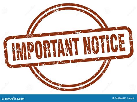 Important notice stamp stock vector. Illustration of sign - 148244841