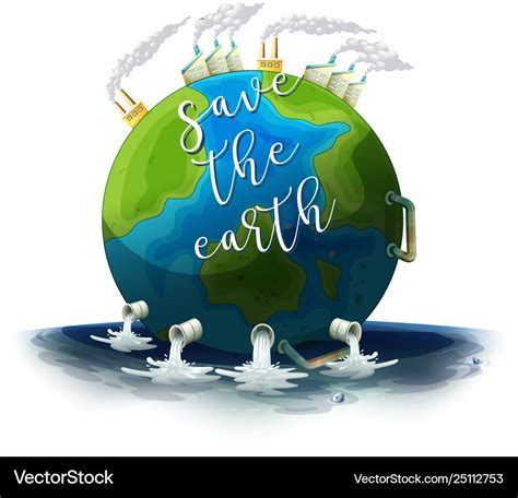 Save earth poster Royalty Free Vector Image - VectorStock