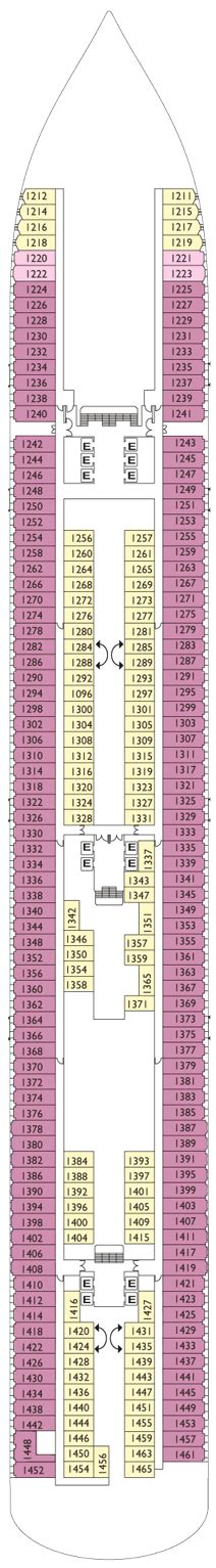 Costa Diadema Deck plan & cabin plan