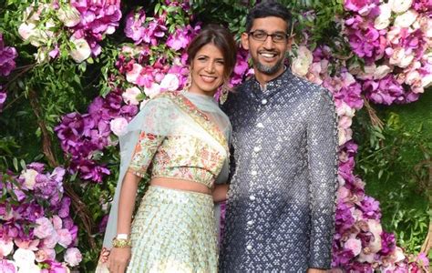 Google CEO Sundar Pichai and wife turn out in stunning outfit at Akash ...