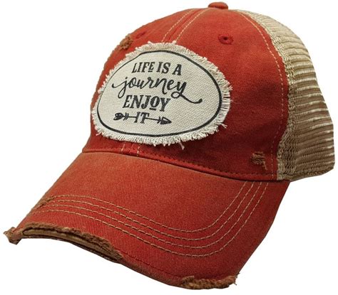 Womens Trucker Hat, Womens hats, Womens Caps, Trucker Cap, "Life Is A Journey", Trucker Hat ...