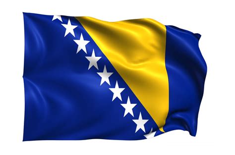 Bosnia and Herzegovina Waving flag Realistic Transparent Background 15309704 PNG