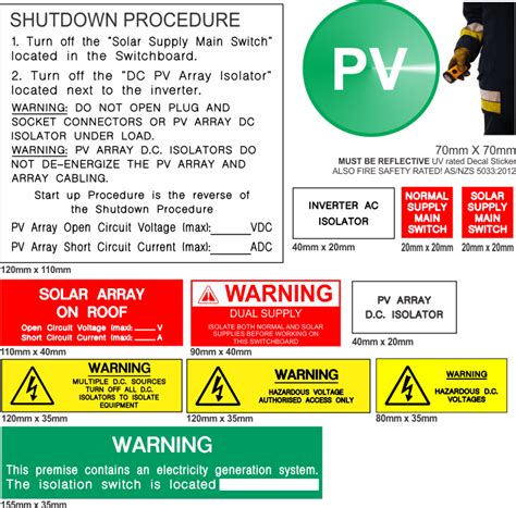 Queensland QLD Engraved Solar Labels kit - www.solarlabelkits.com.au