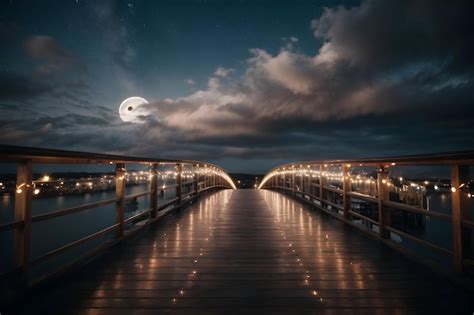 Premium AI Image | Image of Beautiful Night Sky With Bridge