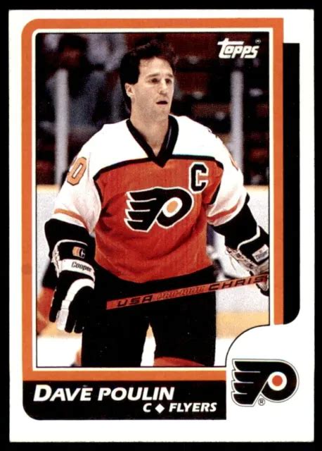 1986-87 TOPPS DAVE Poulin. Flyers Philadelphia #71 EUR 1,91 - PicClick FR