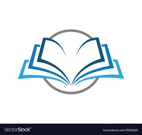 Open book education logo image symbol design Vector Image