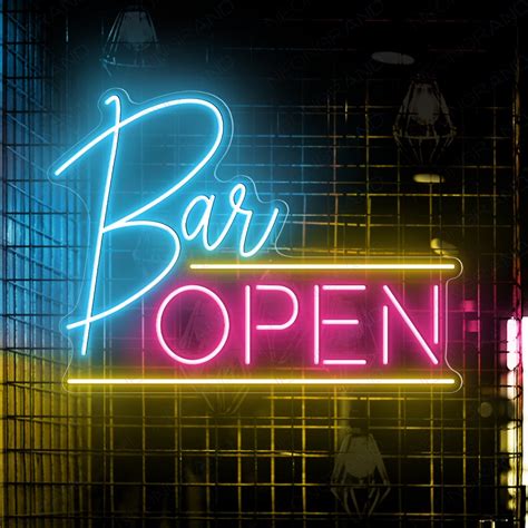 Bar Open Neon Sign Open Sign for Bar Neon Open Signs for Bar Neon Bar Signs Bar Logo Sign Open ...