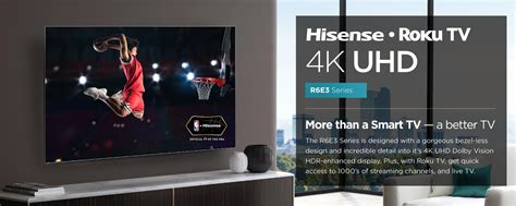 58" 4k UHD Hisense Roku TV (58R6E3)