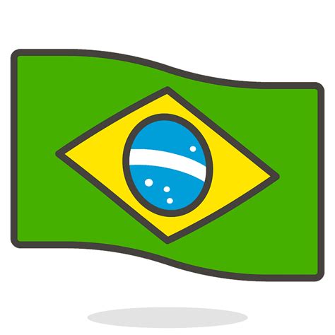 Brasil Bandera clipart. Dibujos animados descargar gratis. | Creazilla