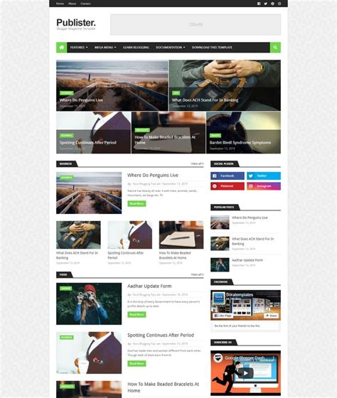 35+ Free News Blogger Templates & Themes 2020 - Templatefor