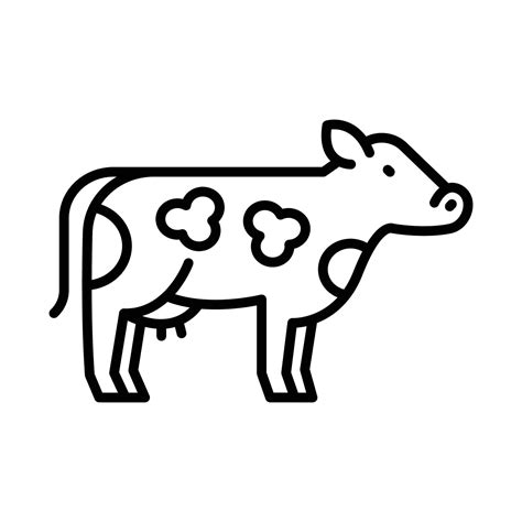 Cow Outline Icon Animal Vector 5163055 Vector Art at Vecteezy