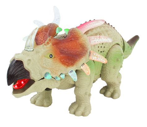 Triceratops Dinosaur Toy for Kids Lights Sounds Real Movement Loud Roar ...