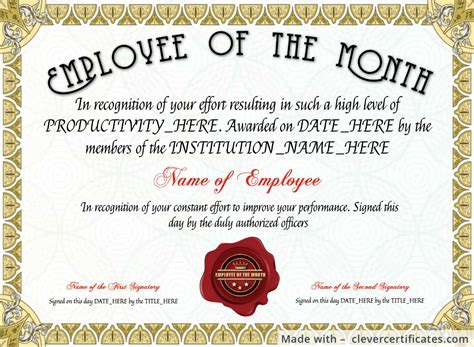 The cool Certificate Template Employee Recognition Award Star For Funny Certificates For ...
