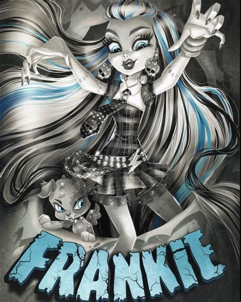 Frankie Grayscale doll poster | Monster high characters, Monster high ...