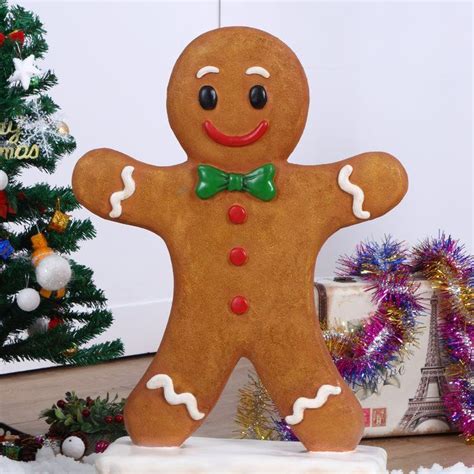 Gingerbread Boy Figurine | Snowman christmas decorations, Gingerbread ...