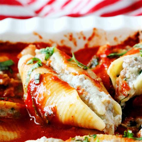 Stuffed Shells With Meat and Cheese Recipe - The Anthony Kitchen