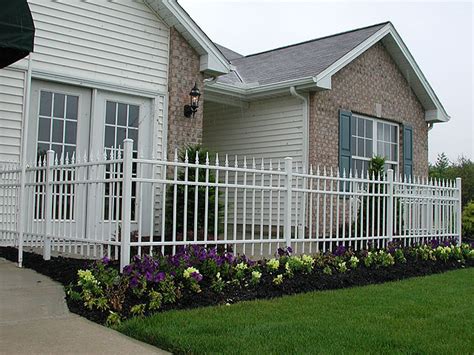 White Ornamental Aluminum Fence By Elyria Fence