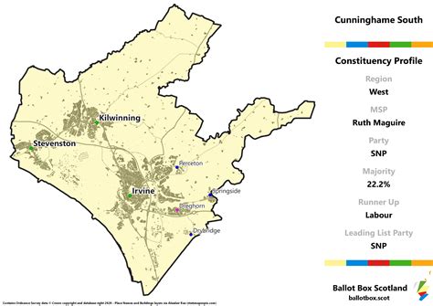 West Region – Cunninghame South Constituency Map – Ballot Box Scotland