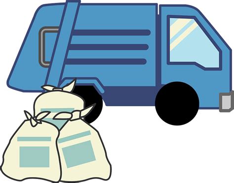 Blue Garbage Truck clipart. Free download transparent .PNG | Creazilla