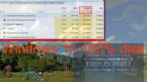 Fix Windows 10, 100 % disk usage in Task Manager