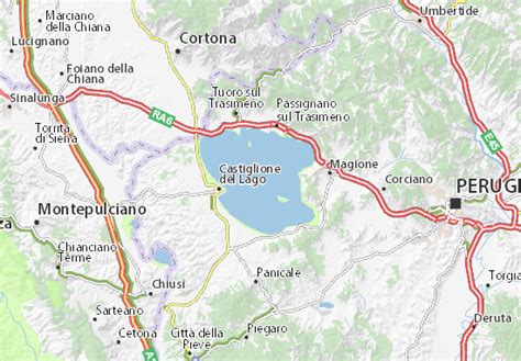 MICHELIN Lago Trasimeno map - ViaMichelin