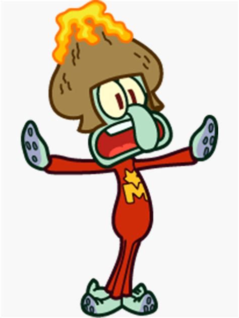 "SpongeBob Captain Magma" Sticker for Sale by joeoles | Redbubble