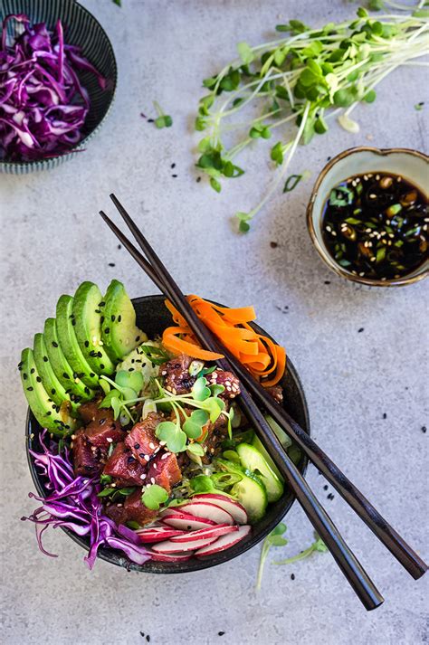 Ahi tuna poke bowl