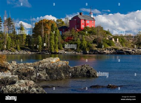 Marquette Harbor Lighthouse on Lake Superior Marquette Michigan Stock Photo: 15461600 - Alamy