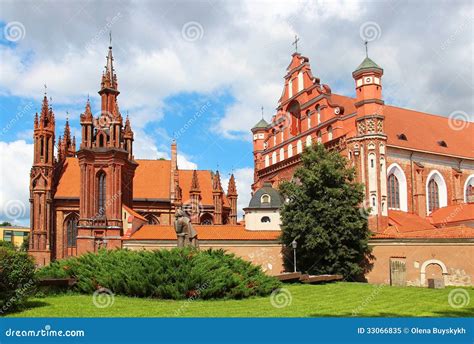 St. Anne S Church and the Church of St. Francis in Vilnius Stock Image ...