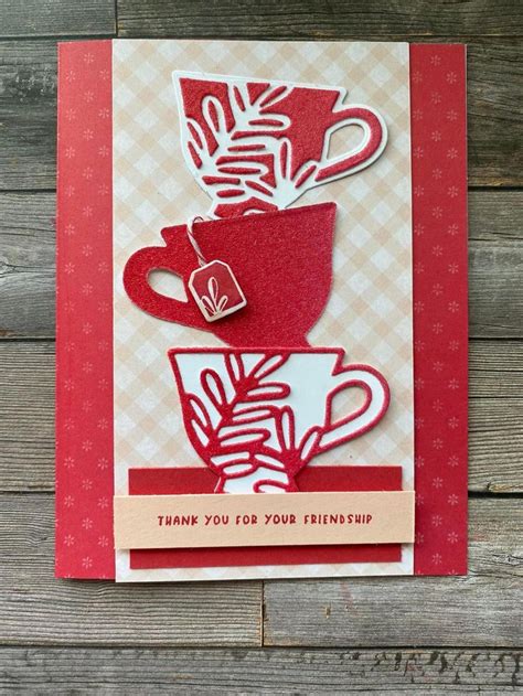Handmade Coffee Cup Card for Friends