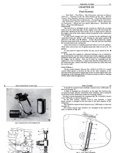 Rolls Royce 20-25HP - Handbook - To - XVI - Chap3 | PDF | Carburetor ...