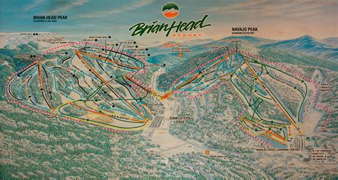 Brianhead Resort Licensed Trail Map Large Maple Wood Print 30 X 58 - Etsy