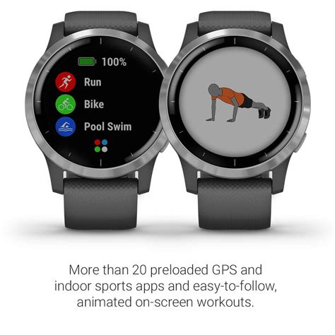 Garmin Vivoactive 4 GPS, Wi-Fi, Shadow Gray/Silver, SEA