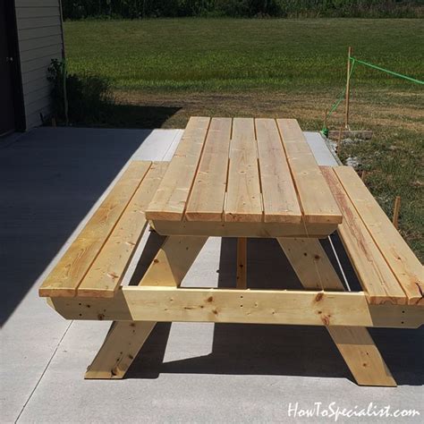 8 foot Picnic Table Plans | HowToSpecialist - How to Build, Step by ...