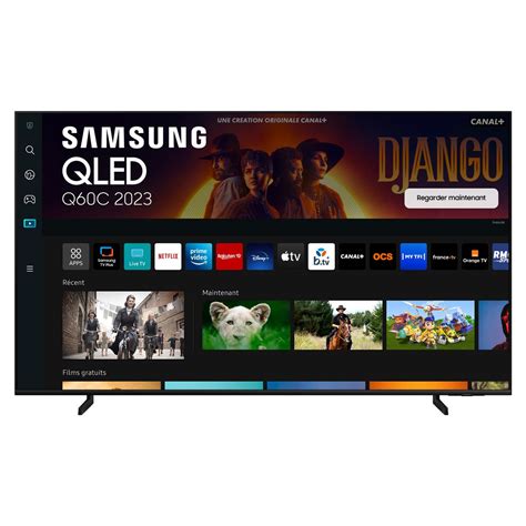 SAMSUNG TQ43Q60CAUXXC TV QLED 4K Ultra HD 108 cm Smart TV pas cher - Auchan.fr