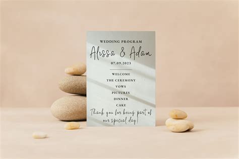 Wedding Program Template Canva Wedding Program Template - Etsy