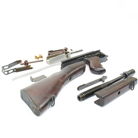 Original U.S. WWII Thompson M1928A1 SMG Complete Parts Set – International Military Antiques