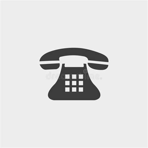 Landline phone icon. stock vector. Illustration of landline - 124723820