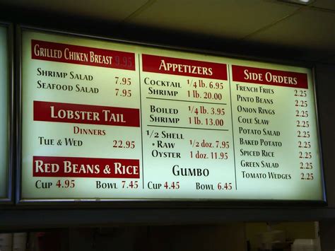 Menu at White River Fish Market restaurant, Tulsa, N Sheridan Rd