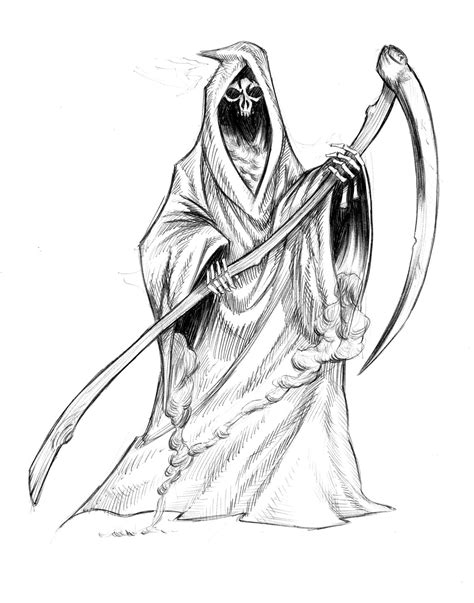 Grim Reaper Pencil Drawing at GetDrawings | Free download