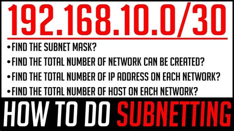 SUBNETTING In Computer Network | How To Find Subnet Mask, Network ID ...