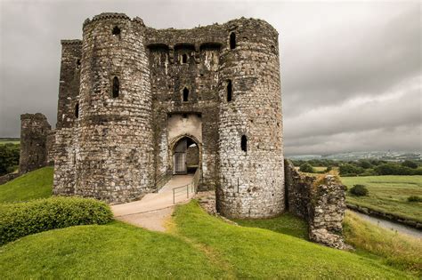 Kidwelly Castle, Carmarthenshire, Wales. The female warrior Gwenllian, Princess of Wales, lost ...