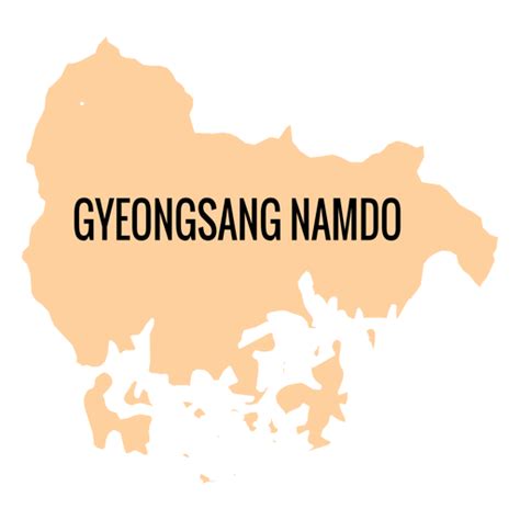 Gyeongsangnam Do Province Map PNG & SVG Design For T-Shirts