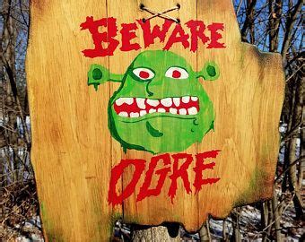 Hand Crafted Beware Ogre Wood Sign, Shrek Decor, Beware Ogre Wood Sign ...