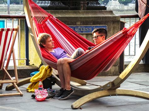 Share a Hammock | Two young men share a hammock at London's … | Flickr