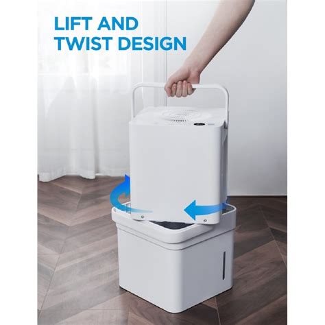 Midea Cube 50-Pint 2-Speed Wi-Fi Connected Dehumidifier with Built-In ...