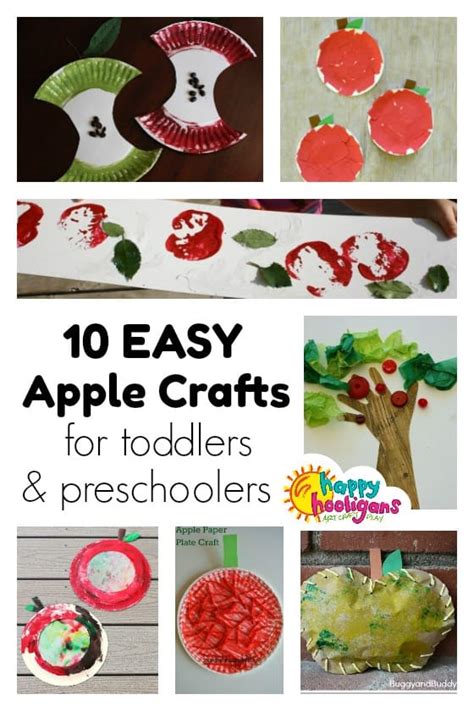 10 Preschool Apple Crafts for Kids Ages 2-5 - Happy Hooligans