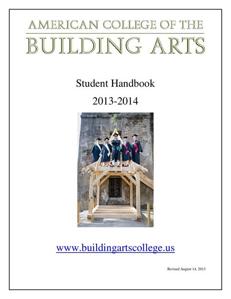 ACBA 2013-2014 Student Handbook by American College of the Building Arts - Issuu