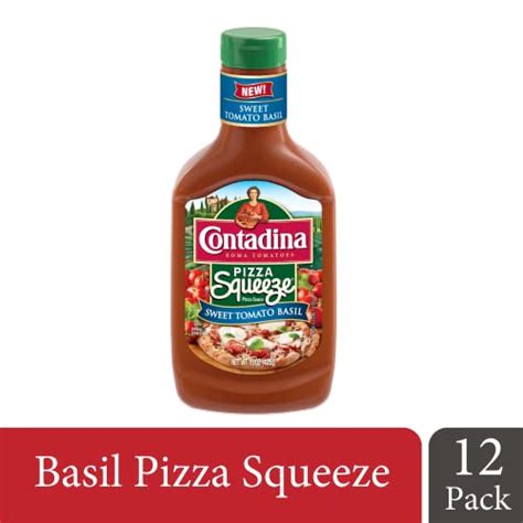 Contadina Tomato Basil Pizza Squeeze, 12 Pack, 15 oz Bottle, Red ...