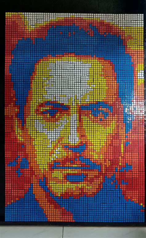 Rubik's cube mosaics on Behance